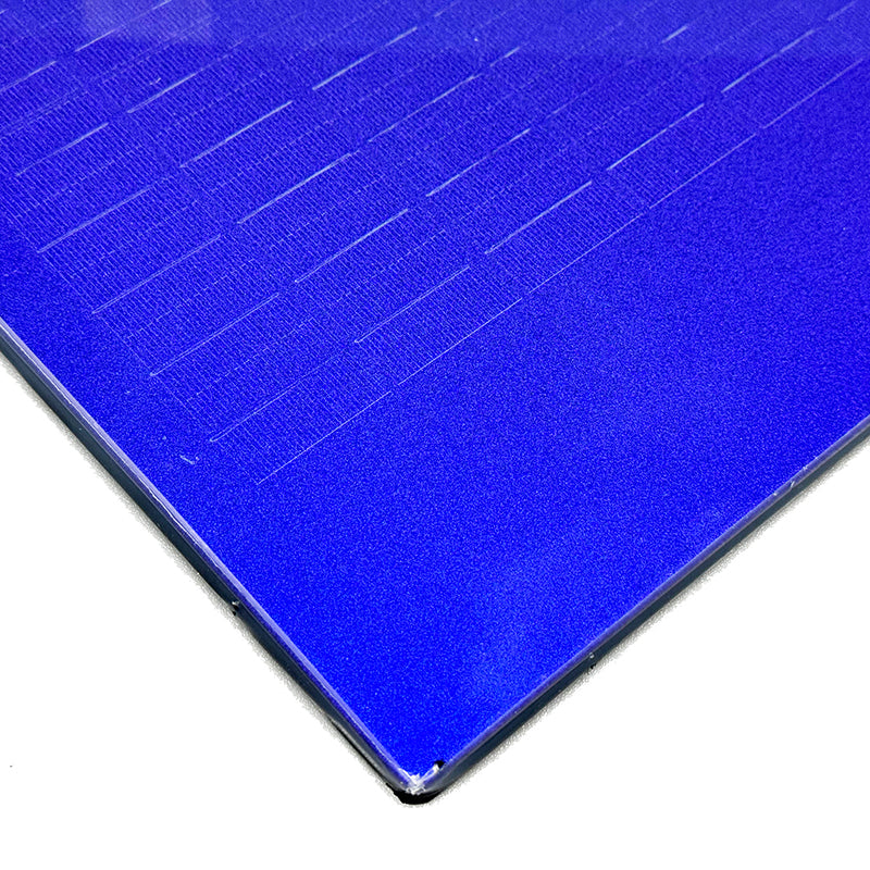Blue-violet photovoltaic glass module samples